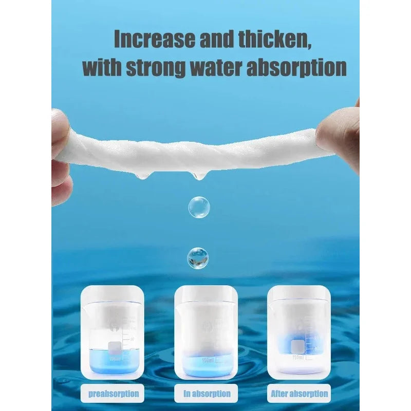 Reusable thickened face towel One pack of 50 pieces per pack Travel cleanser, wet and dry makeup remover, cotton soft fabric Beauty World Shop