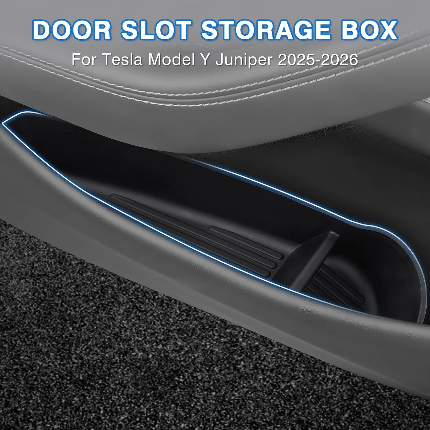 Car Door Side Storage Box for 2025 2026 Model 3 Y Juniper Door Organizer Tray Accessories Slot Pockets Insert Protector Mats Pad Beauty World Shop