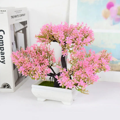 Artificial Plants Bonsai Small Tree Pot Fake Plant Flowers Potted Ornaments For Home Room Table Decoration Hotel Garden Decor Beauty World Shop