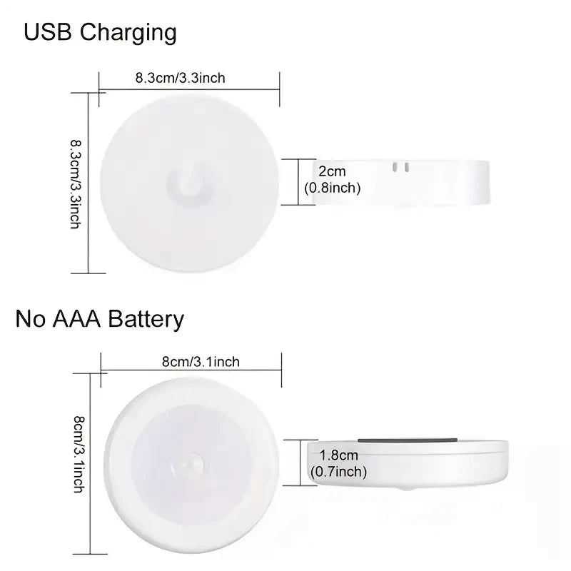 1pc Motion Sensor Night Light - Wireless LED Detector Lamp for Bedroom, Staircase, Closet, and Room Decor- Beauty World Shop