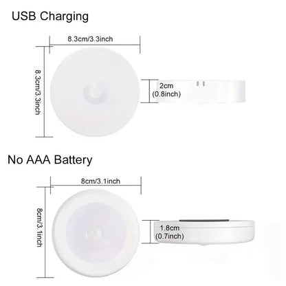1pc Motion Sensor Night Light - Wireless LED Detector Lamp for Bedroom, Staircase, Closet, and Room Decor- Beauty World Shop