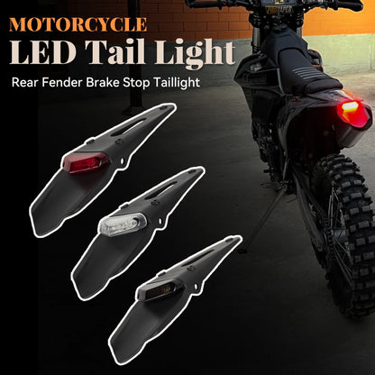 Motorcycle Tail Light For Enduro Off-Road Bike For Kawasaki Honda brake Lamp Motorcycles Rear Fender License Plate Bracket Beauty World Shop