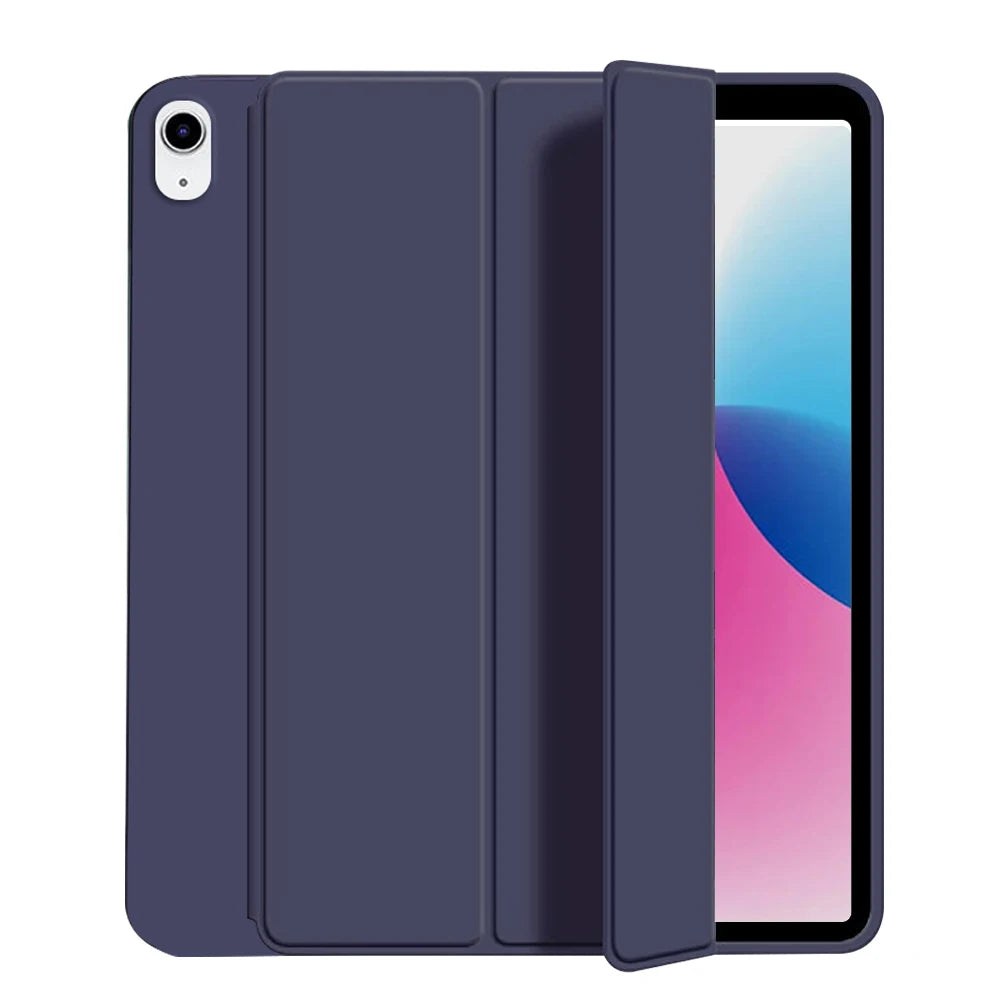 for iPad 5/6/7/8/9/10th gen Compatible with Air 4/5/6/7 Pro 11, three fold stand intelligent protective cover with soft TPU case Beauty World Shop