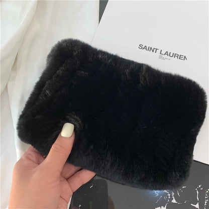 Women Handmade Stretch 100% Real Rabbit Fur Scarf Knit Genuine Rex Rabbit Fur Headbands Girls Natural Rabbit Fur Ring Scarves Beauty World Shop