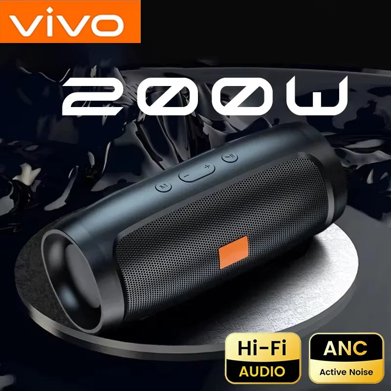 2025NEW ViVO Portable Bluetooth Speaker Wireless High Fidelity Surround Sound Box Outdoor Waterproof Camping Party Loudspeaker