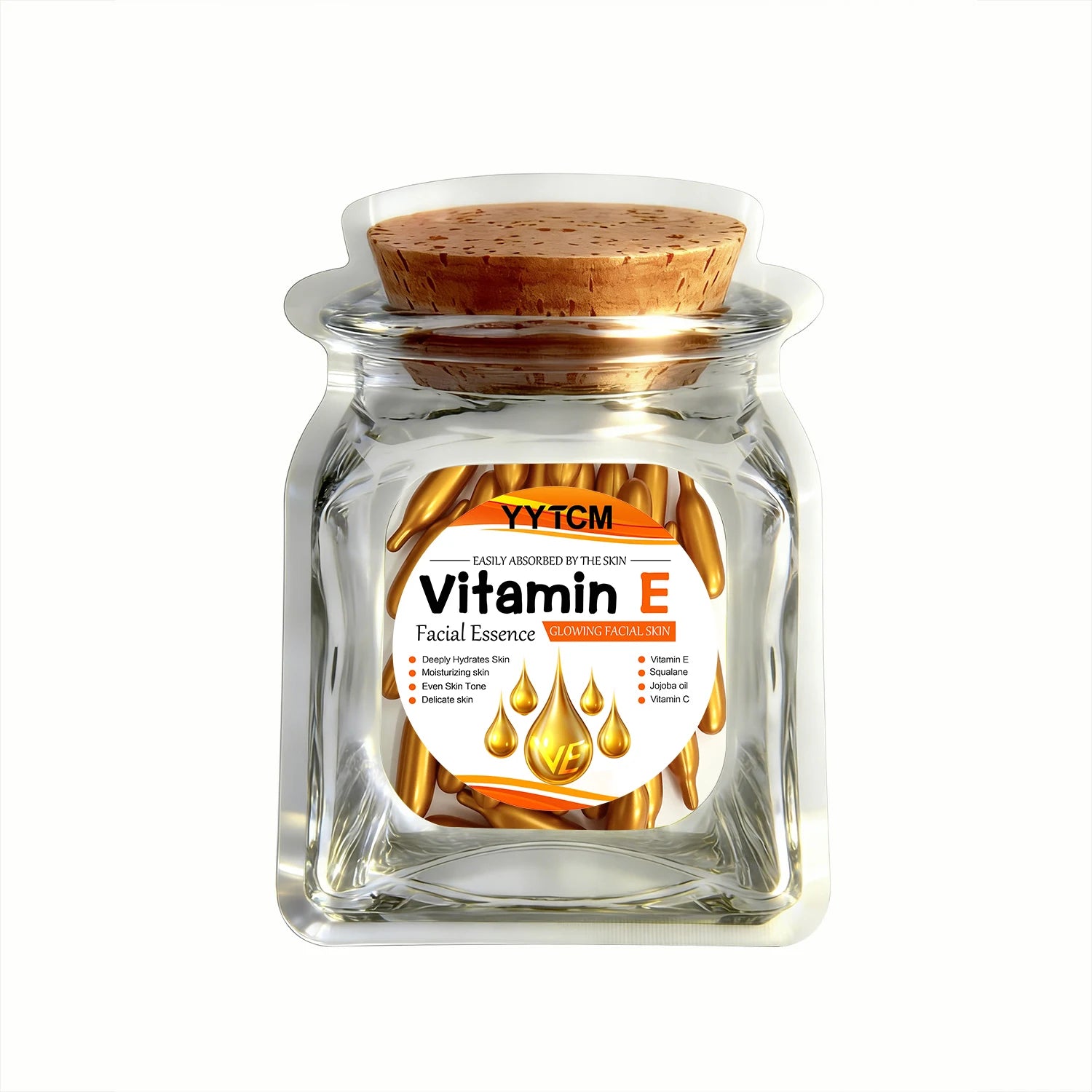 Vitamin E Deep Moisturizing Capsule Essence–Hydrates Smooths Skin. Formulated Squalane Vitamin 18/30/48/60/90/180 Capsules Beauty World Shop