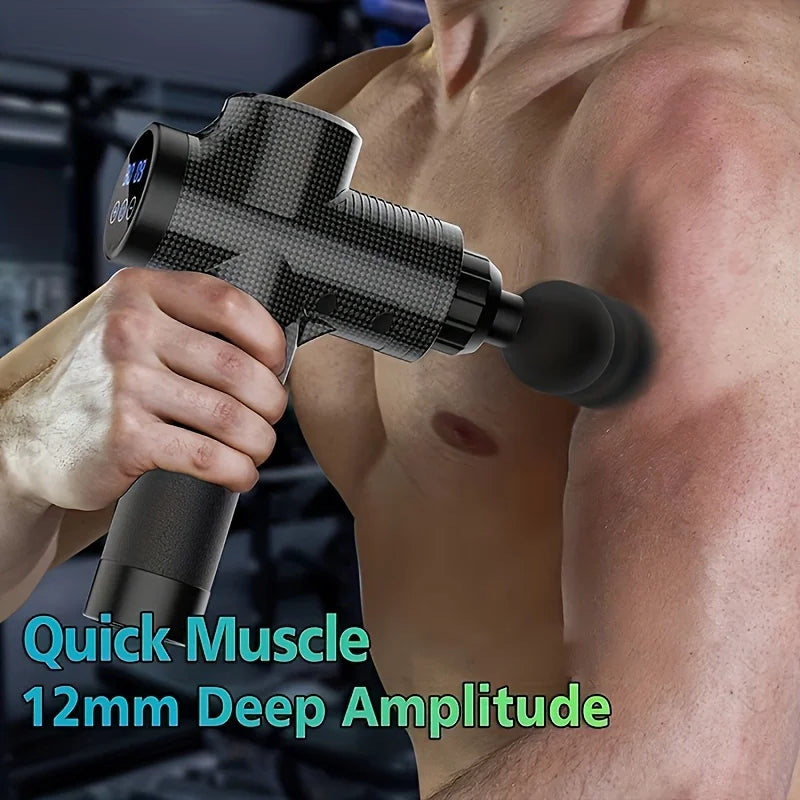 30 Level Massage Gun Fascia Deep Muscle Relax Body Neck Massager Electric Fitness Equipment Noise Reduction Male Female Beauty World Shop