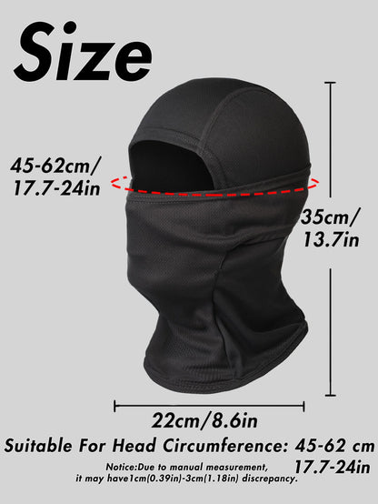 MusionTactical Balaclava Full Face Mask Quick-dryHiking Cycling Camping Hunting AirsoftHood Cap Bike Head Cover Summer Men Women Beauty World Shop