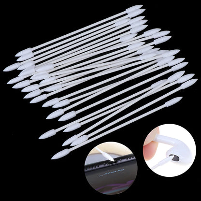 50Pcs Dust Free Disposable Cleaning Swab Cotton Stick For AirPods Earphone Headphone Phone Charge Port Accessories Beauty World Shop