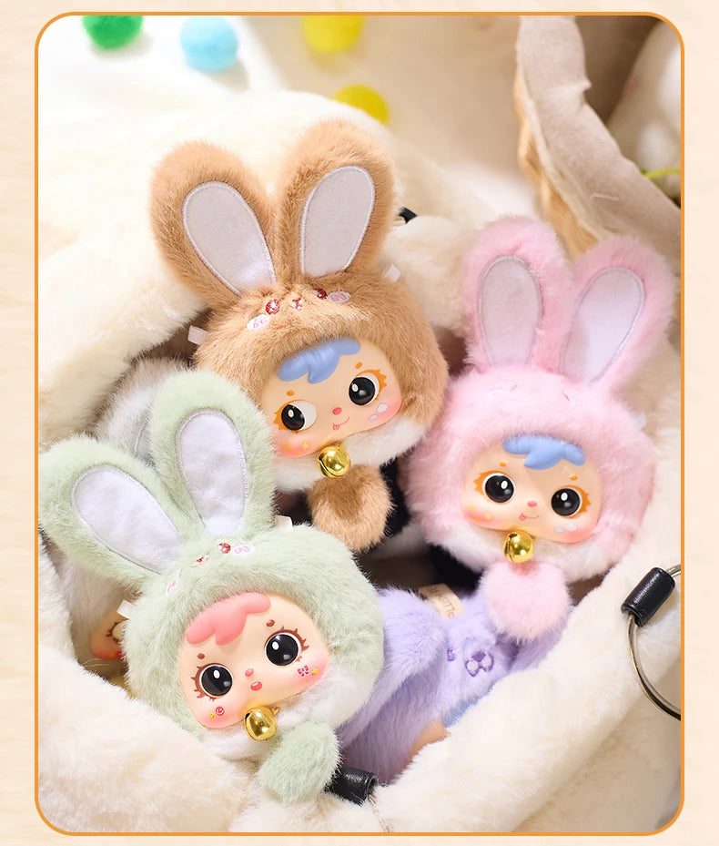 Samuel Mini Wealth Rabbit Blind Box Series Plush Toys Kawaii Backpack Doll Pendant Desktop Ornament Mystery Box Peripheral Gifts Beauty World Shop
