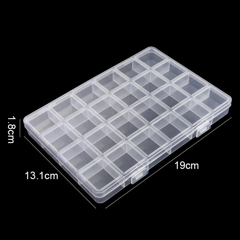 Transparent Storage Container Jewelry Box Clear Plastic Organizer Box Empty Earring Storage Organizer Display Case for Beads Beauty World Shop