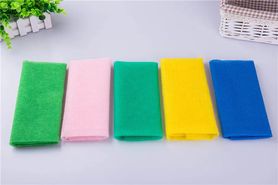 1Pcs Japanese Body Wash Towel Beauty Skin Exfoliating Cloth Washcloth Nylon Bath Towel Skin Polishing Towel Body Back Scrubber Beauty World Shop