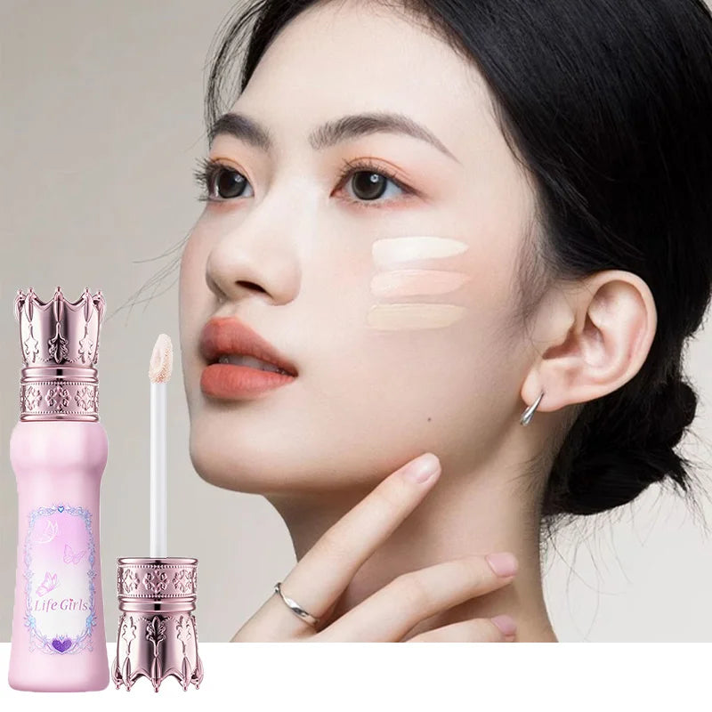 Hua Yin Ji Brightening Concealer, a fair-skinned girl's tender pink look, natural nude makeup, and a natural look,flowers Beauty Trend Shop