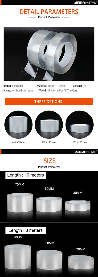 Car Stickers Door Sill Protector Universal Car Door Edge Sticker Anti Scratch Car Bumper Protection Film Car-Styling Accessories Beauty World Shop