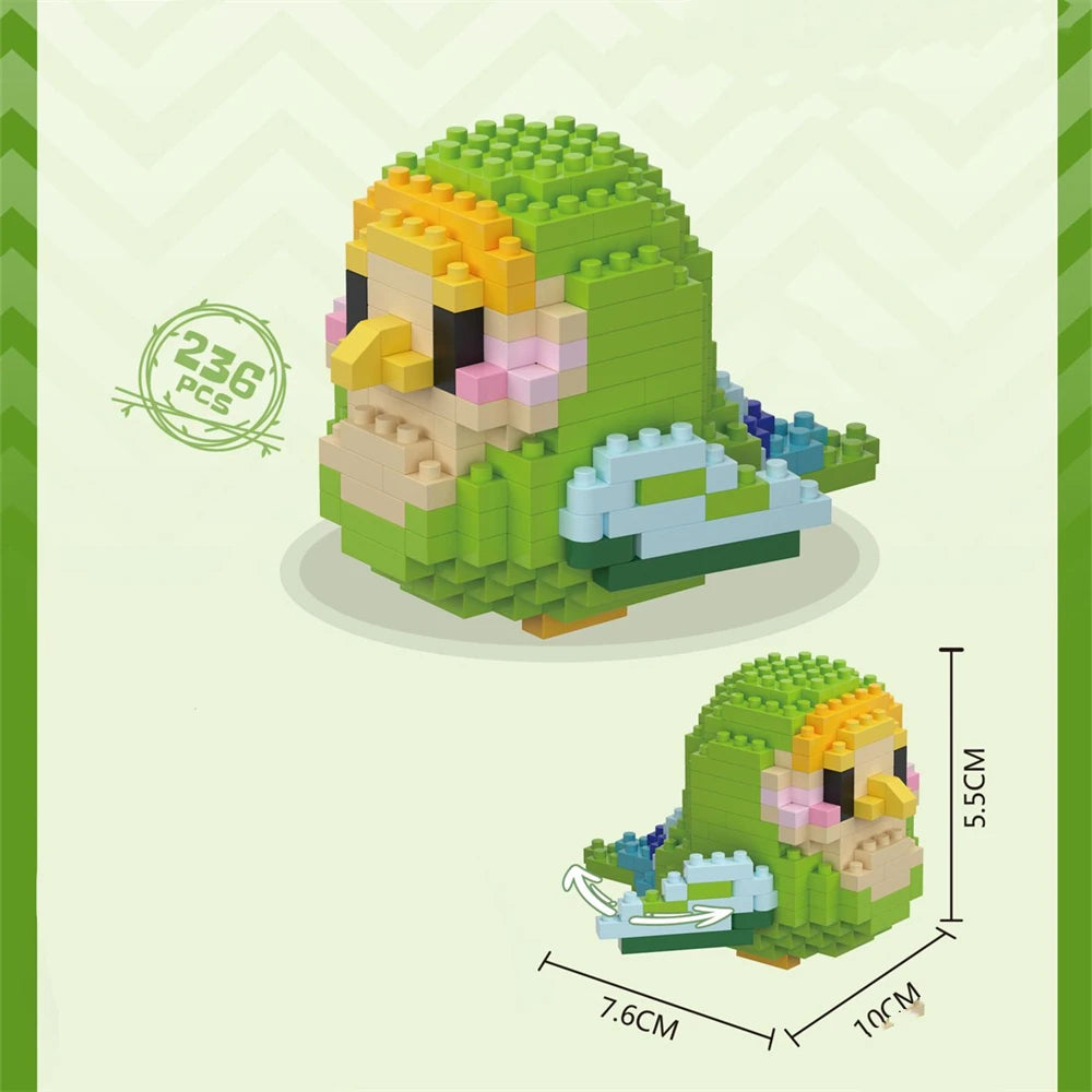 Kawaii Cute Bird Small Building Blocks Set Creative Educational Building Toys For Boys Girls Toys Suitable For Decorate Beauty World Shop