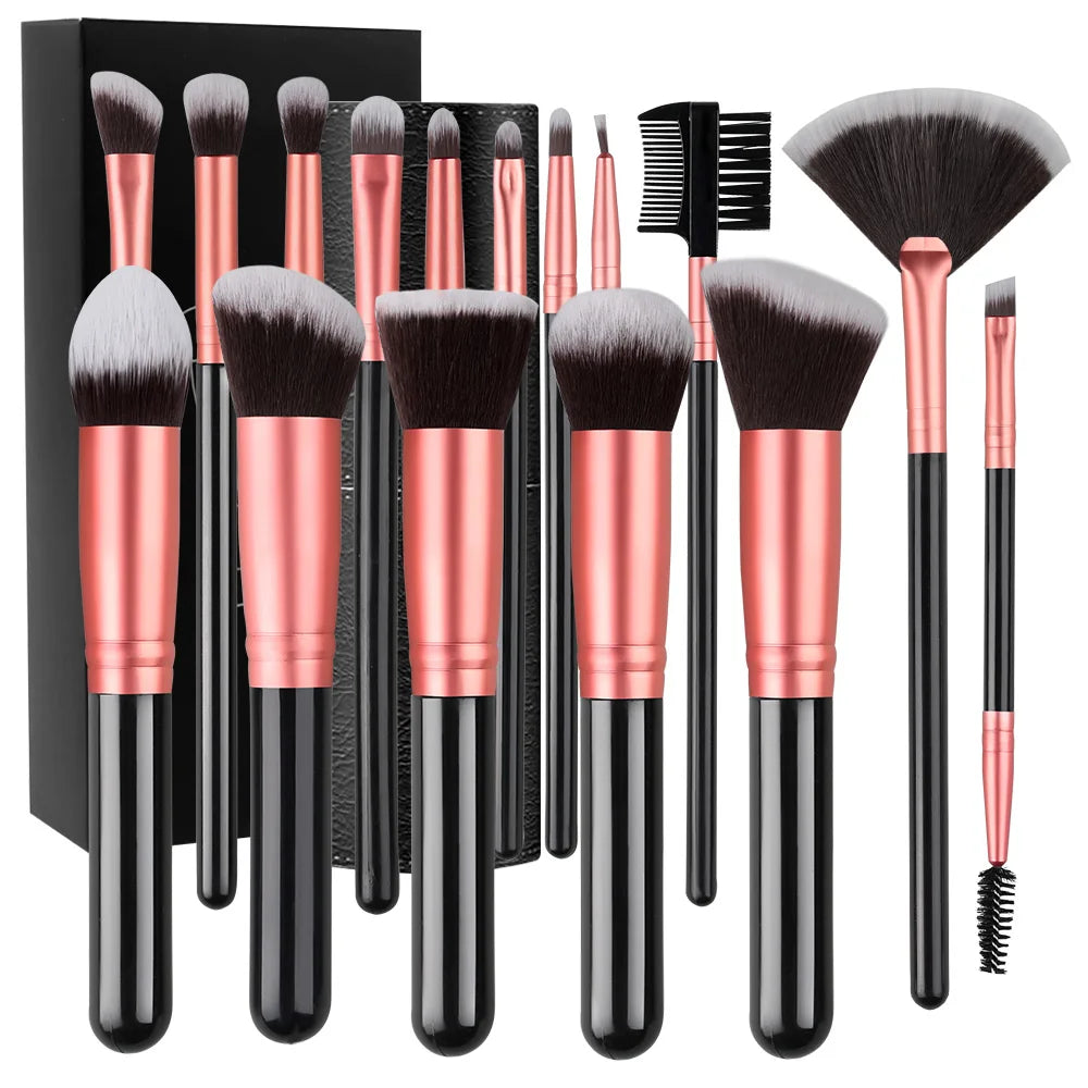 Professional 14/16PCS Makeup Brushes Set Soft Fluffy Eye Shadow Foundation Blush Powder Concealers Female Cosmetics Beauty Tools Beauty World Shop