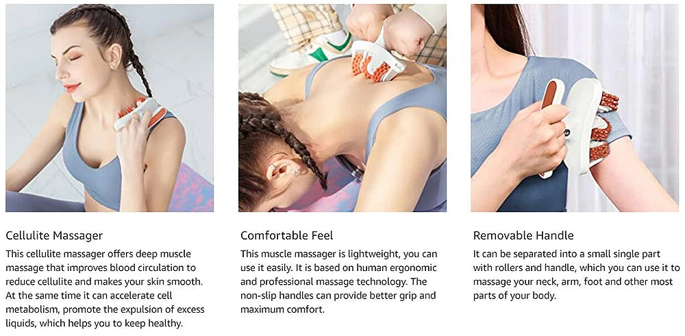 Cellulite Massager Manual Muscle Massager Roller for Leg, Neck, Arm and Foot, Multi-function Pelvic Floor Muscle Trainer Beauty Beauty World Shop