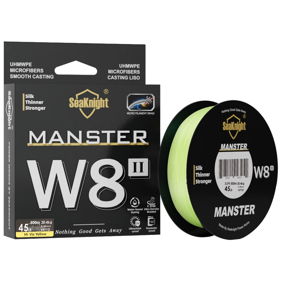 SeaKnight Brand W8 II Series 500M 8 Strands Fishing Line Advanced Braided PE Line anti-UV Seawater proof coating Fishing Line Beauty World Shop