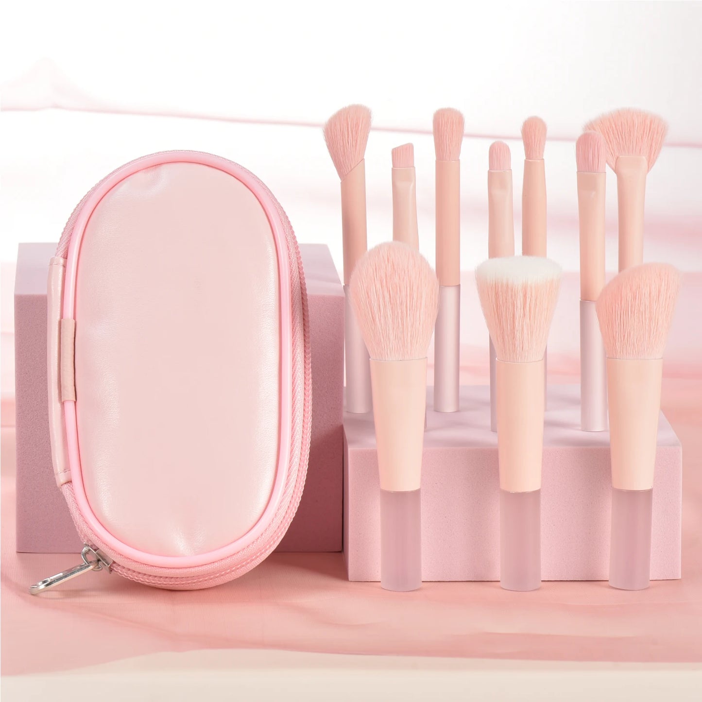 10 color Mini makeup brush Travel portable Makeup Tool Makeup Puff - Palm Brush Professional Makeup tool set Christmas gift Beauty World Shop