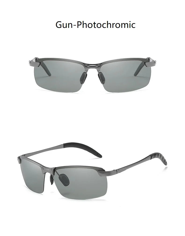 Men Photochromic Polarized Sunglasses Driving Fishing Chameleon Glasses Change Color Sun Glasses Day Night Vision UV400 Eyewear Beauty World Shop