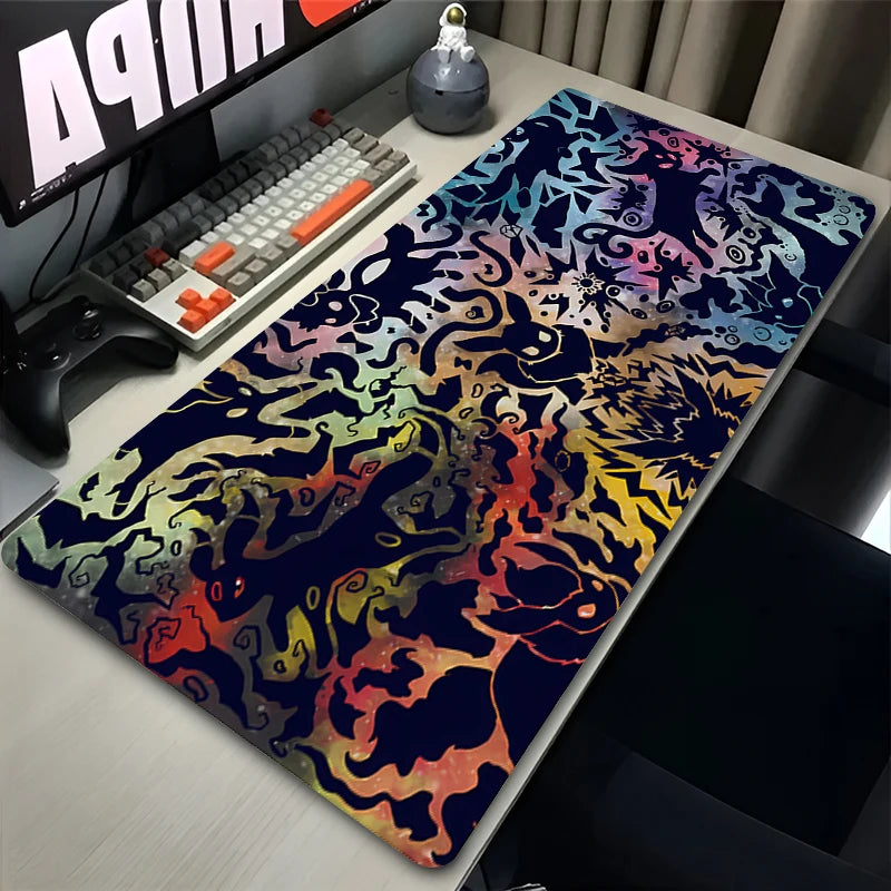 Kawaii Japan Anime Mouse Pad PC Colorful E-eevee Gamer Cabinet Mousepad HD P-pokemonS Keyboard Rug Laptop Gaming Rubber Desk Mat Beauty World Shop