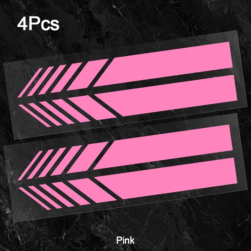 JDM Reflective Car Stickers - Classic Stripes Vinyl Decals, Self-Adhesive for Easy Install - Fit Any Car Body - Waterproof, 4pcs Beauty World Shop