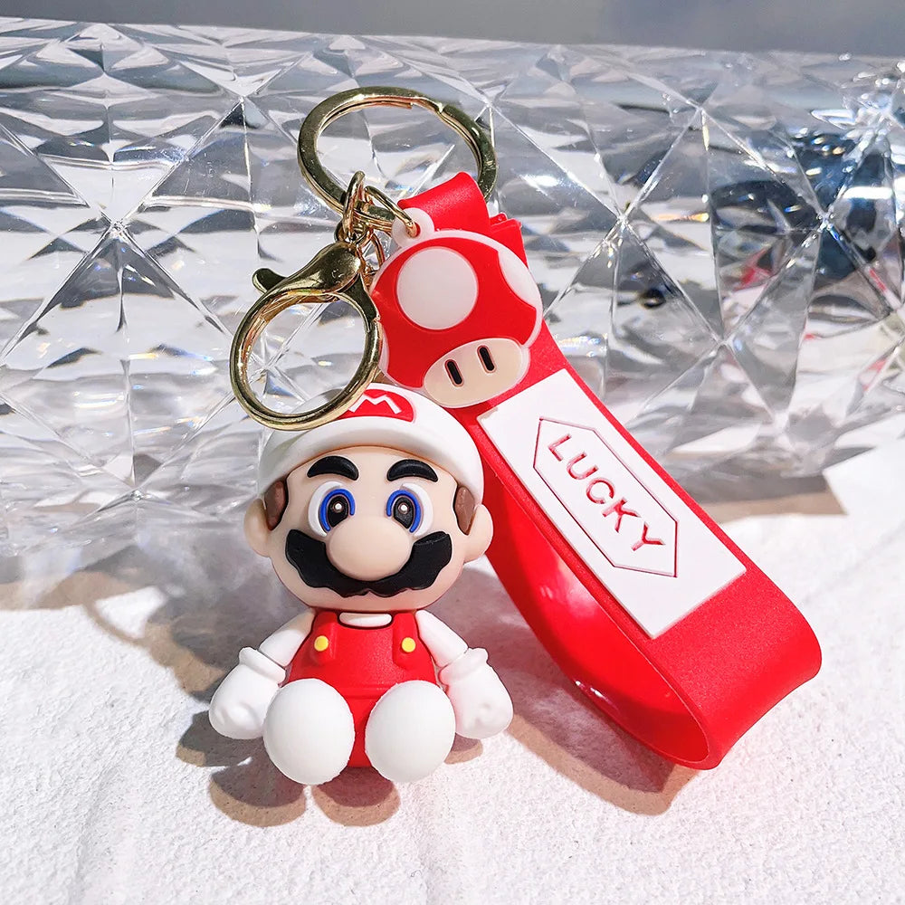 19 Styles Anime Keychain Mario Bros Luigi Toad Bowser Action Figure Model PVC Cartoon Bag Doll Pendant Toys Gift Beauty World Shop