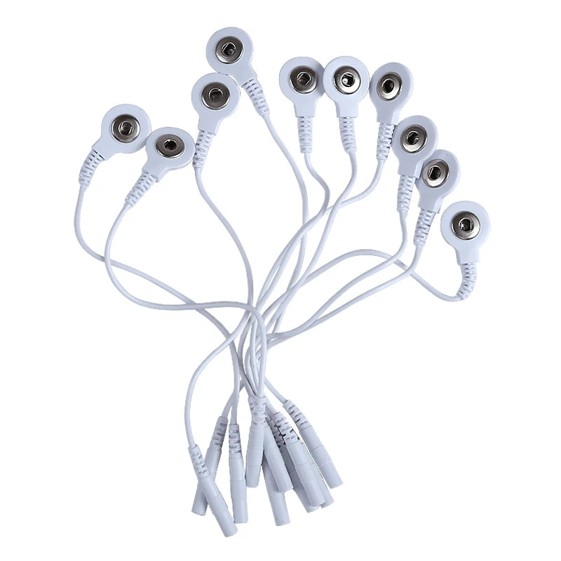 Short Cables Wires 3.5mm Plug Hole 2.0mm Machine Use Adapter Tieline for Muscle Stimulator Massage Therapy Electrode Wires Beauty World Shop