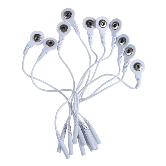 Short Cables Wires 3.5mm Plug Hole 2.0mm Machine Use Adapter Tieline for Muscle Stimulator Massage Therapy Electrode Wires Beauty World Shop