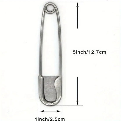 1pc Large Stainless Steel Safety Pin, Heavy Duty Oversize Pins for Laundry, Upholstery, Blankets, Quilting, Fashion Decor Beauty World Shop