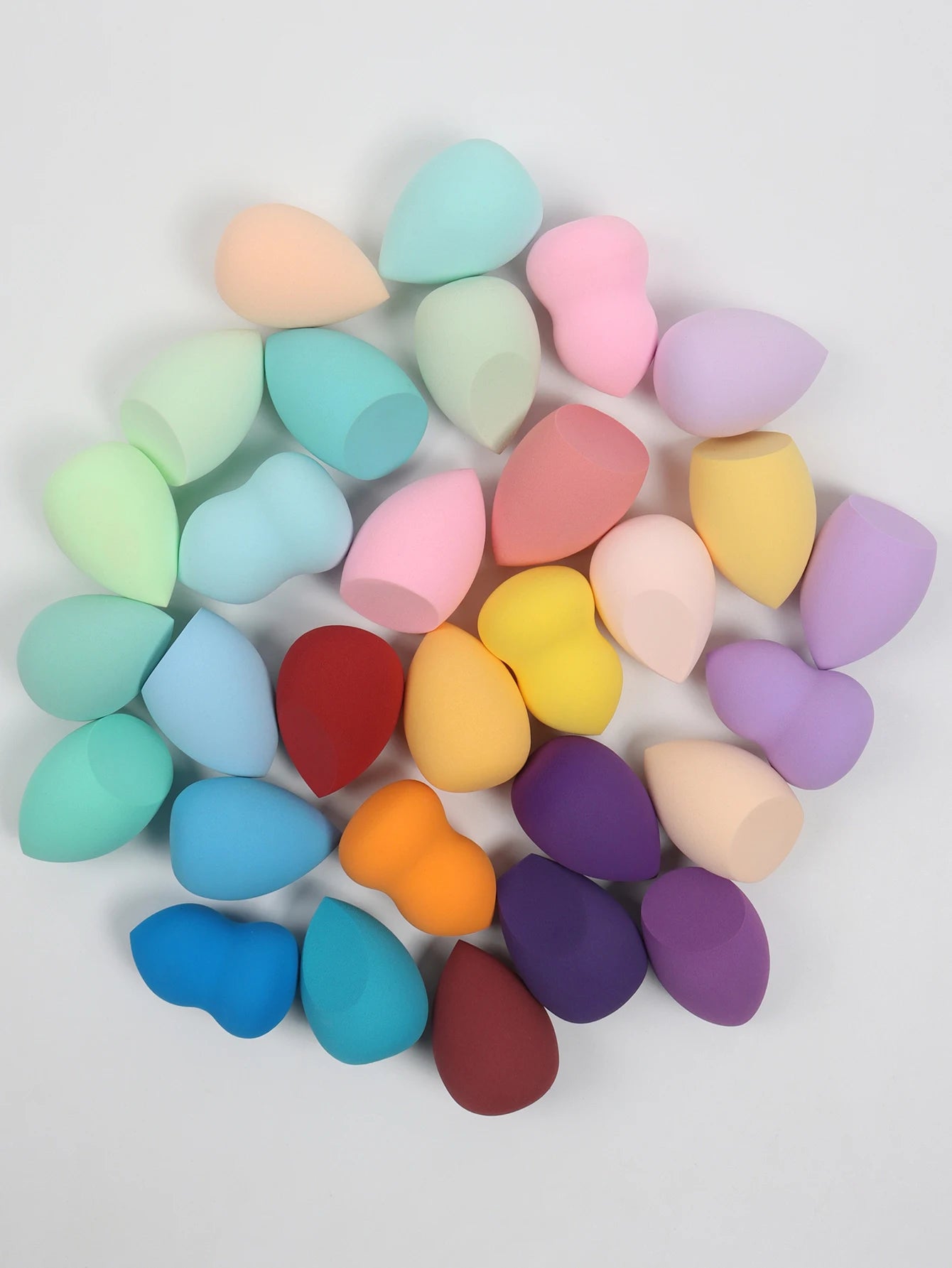 Make-Up Eggs 3-5-10-15-20-30-50 Pack, Color and Shape Random Foundation Beauty Sponge Blend, Liquid, Cream and Powder Flawless, Beauty World Shop