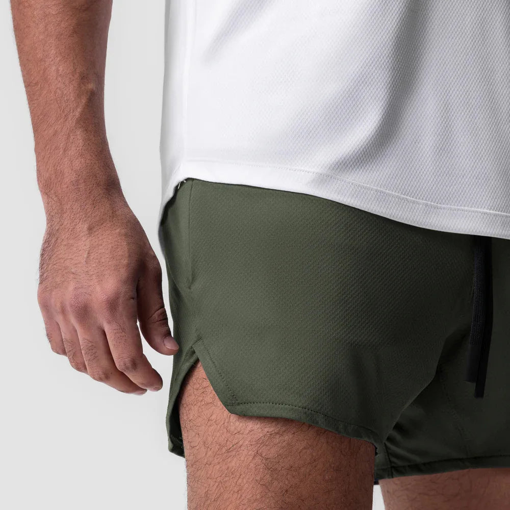 New Summer Men's Sports Shorts Quick Dry Breathable Beach Jogging Single Layer Breathable Shorts Training Basketball Apparel Gym
