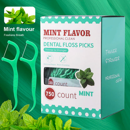 Mint dental floss stick - home portable disposable care dental floss stick - oral care - deep cleaning - interdental cleaning pr Beauty World Shop