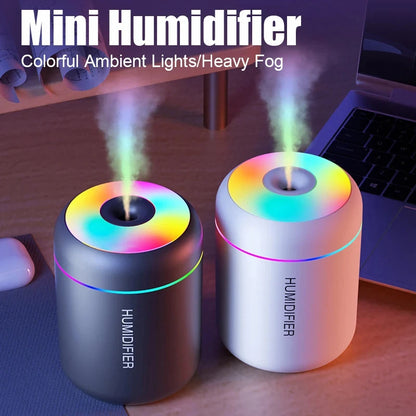 HOMEFISHMini Air Humidifier Usb Aroma Diffuser Essential Oil Purifier Cool Mist Sprayer  Home BedroomLED Desktop humidificador Beauty World Shop