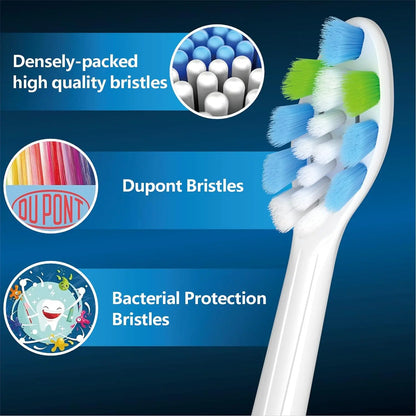 Toothbrush Heads Compatible with Philips Electric Toothbrush,Replacement Brush Heads Fit for 3100 4100 4300 5300 5500 6100 9000 Beauty World Shop