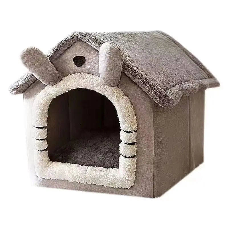 Foldable Pet House Removable Washable Durable Cat House Puppy Sofa Pet Bed House For Extra Small Dogs And Cats Winter Warm Mat