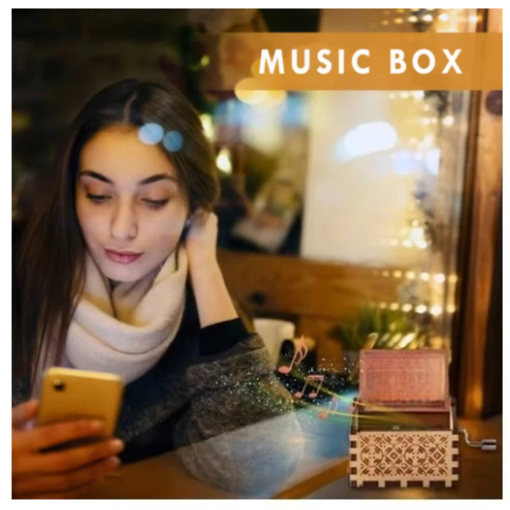 21 Music Boxes Pink White Blue Black Wood You Are My Sunshine Godfather Music Box Music Theme Birthday Gift blind box Beauty World Shop