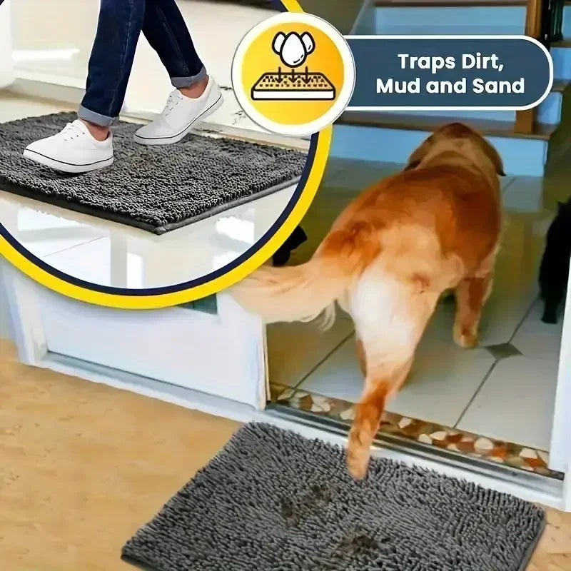 Dog Doormats for Muddy Paws Absorbent Non-slip Washable Mat Anti-slip Quick-drying Microfiber Mud Mat Pet Accessories Beauty World Shop