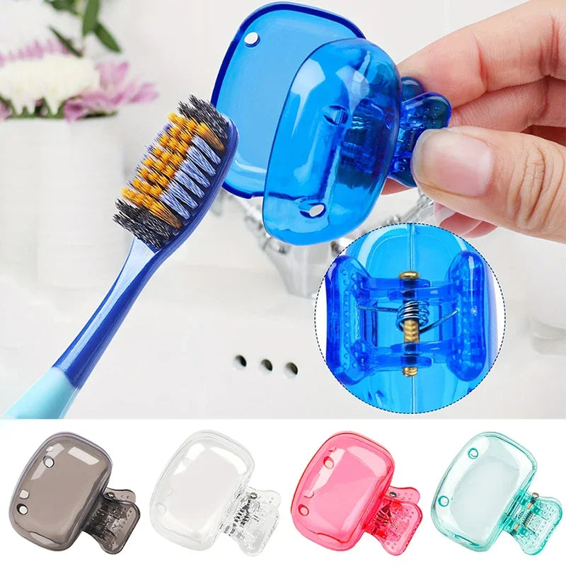 1PCS Travel Toothbrush Head Covers Toothbrush Protector Cap Brush Pod Case Protective Portable Plastic Clip For Household Travel Beauty World Shop