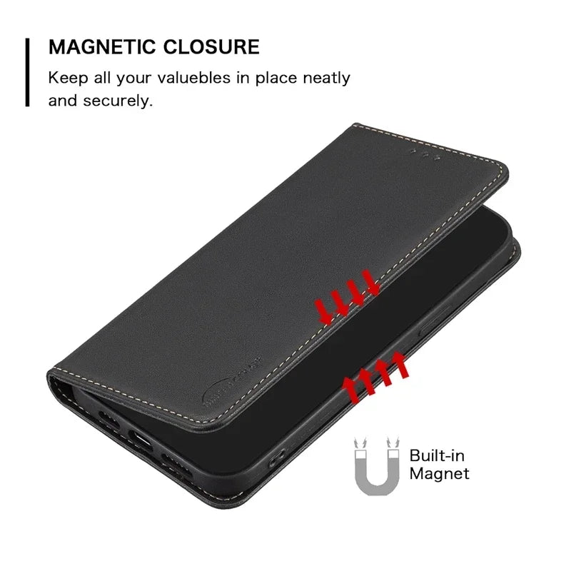 For Samsung Galaxy S25 FE Case Magnetic Flip Phone Case on For Fundas Samsung S25 FE S25FE 5G SM-S731B Leather Card Cover Coque Beauty World Shop
