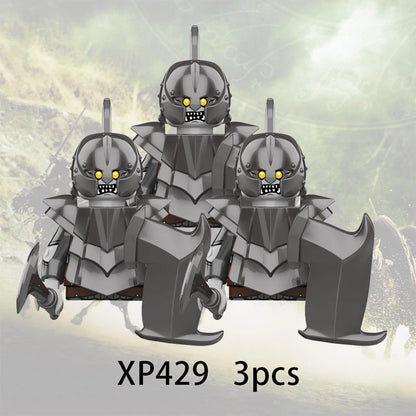 3pcs Lord Rings Elves Orcs Army Dwarf Rohan Mini Action Toy Figures Building Blocks Assembly Toys for Kids Birthday Gift Beauty World Shop