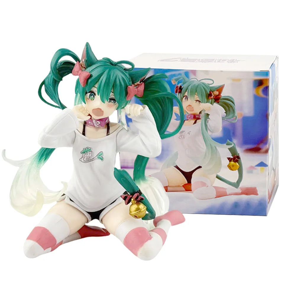 New 12-20cm Desktop Cute Hatsune Miku Kwaii Style Anime Figure Toys PVC Model Collector Doll Birthday Gift Beauty World Shop