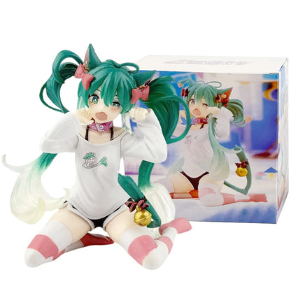 New 12-20cm Desktop Cute Hatsune Miku Kwaii Style Anime Figure Toys PVC Model Collector Doll Birthday Gift Beauty World Shop