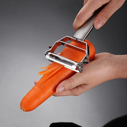 Kitchen Vegetable Peeler Stainless Steel Melon Planer Double-Head Peeler Household Multiple-Function Fruit And Vegetable Peeler Beauty World Shop