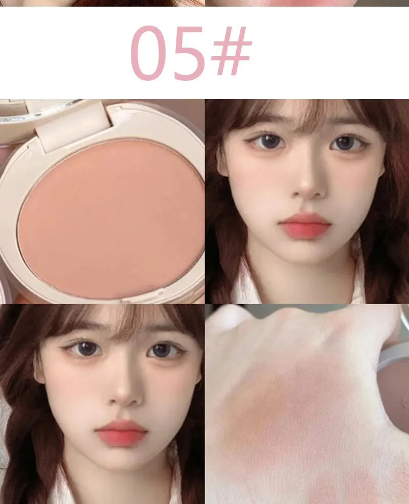 HERORANGEHR526 Monochromatic Blush Is Waterproof, Sweat-proof, Colorfast, and Durable. Six Colors Are Available. Beauty World Shop