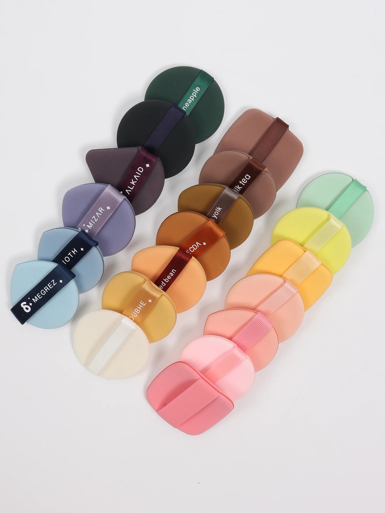 Air Cushion Powder Puff 10-20-30-50 Bags Random Colors and Shapes. Contains Air Cushion Powder Puff, Latex-Free Sponge Mix and Beauty World Shop