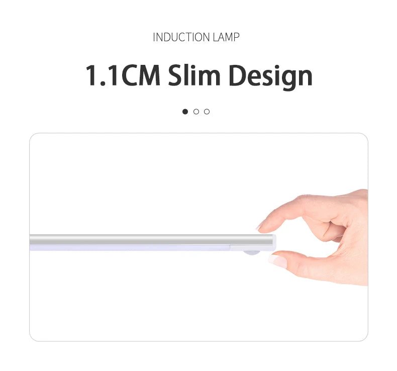 LED Cabinet Light USB Type-C Rechargeable Motion Sensor Led Lamp for Kitchen Wardrobe Cabinet Lighting 20cm/30cm/40cm/50cm/60cm Beauty World Shop