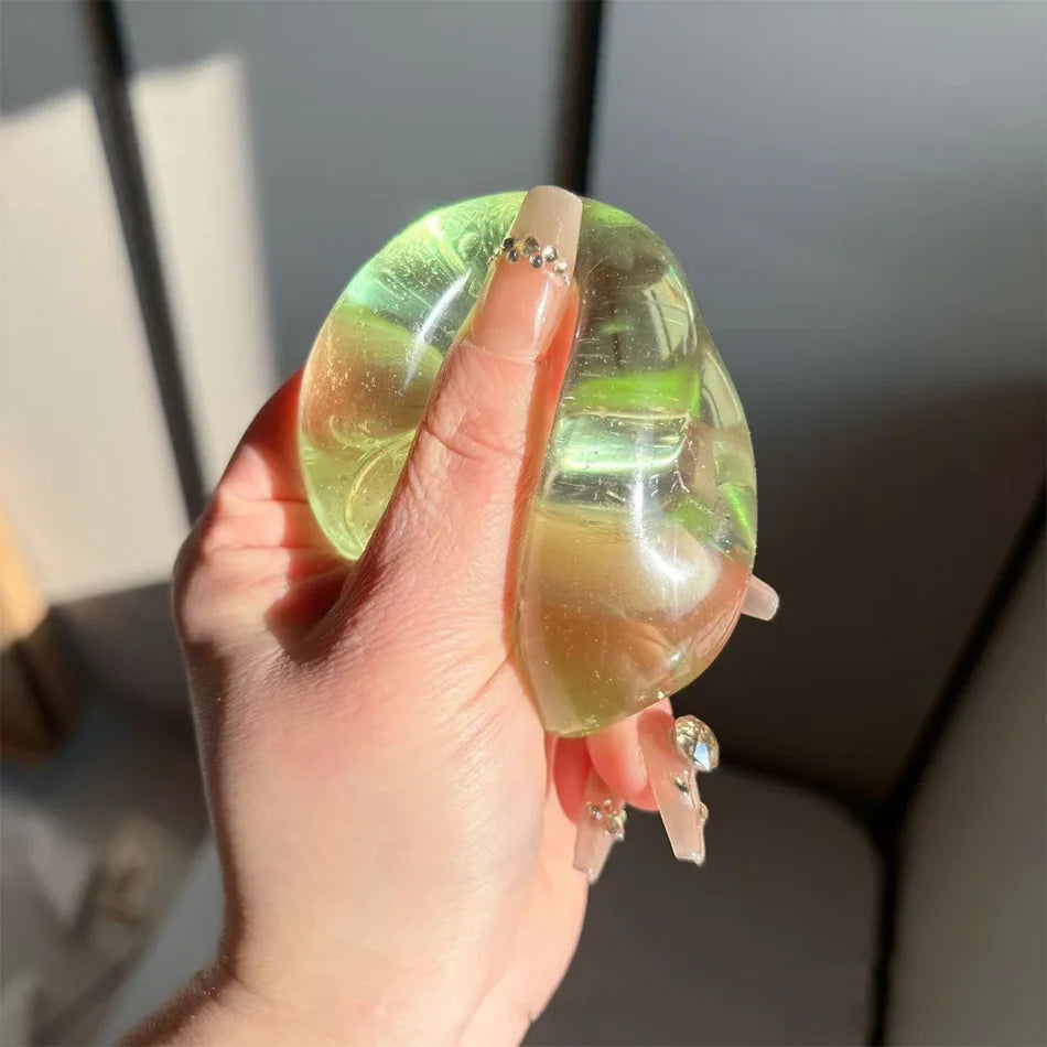 Blue Maltose Squishy Toys Anti Stress Sensory Fidgets Toy Soft Simulated Transparent Blue Maltose Slow-rebound Decompression Toy Beauty World Shop