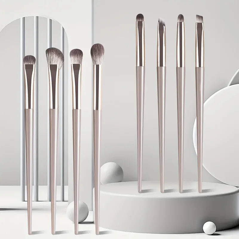 8-piece set of eye shadow makeup set brushes create perfect eye makeup, precise eye shadow, eyeliner pen, contour, soft bristles Beauty World Shop