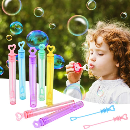 10-50pcs Colorful Bubble Soap Bottle Heart Wand Empty Tube Kids Birthday Party Favors Pinata Filler Toys Wedding Gifts for Guest Beauty World Shop